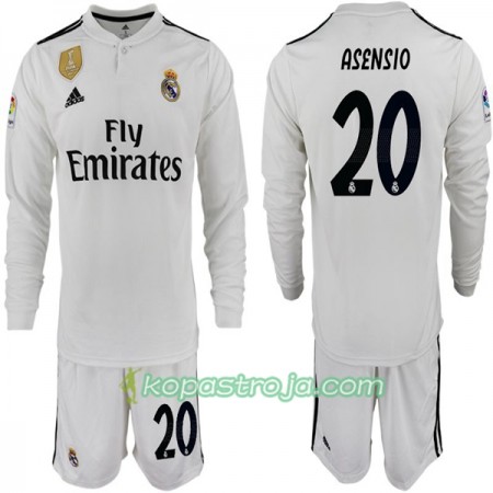 Billiga Fotbollströjor Real Madrid ASENSIO 20 Barn Hemma tröja 2018/19 Långärmad